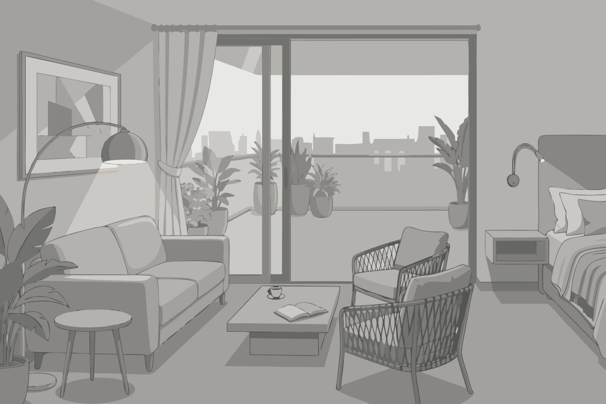 Zimmer Be Romantic mit seitlichem Meerblick